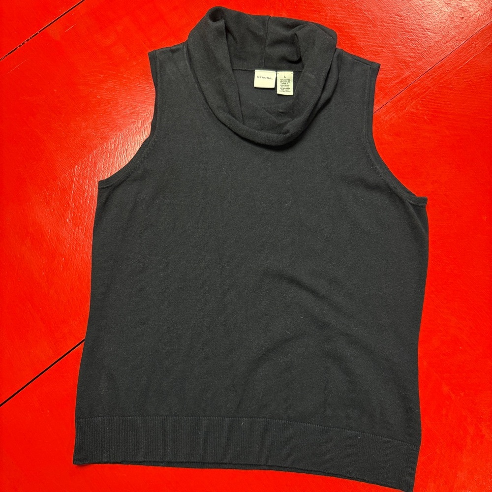 MERONA Black Sleeveless Sweater cowl neck